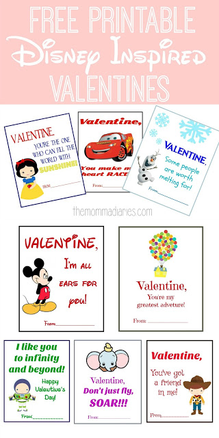 Printable Disney Inspired Valentines