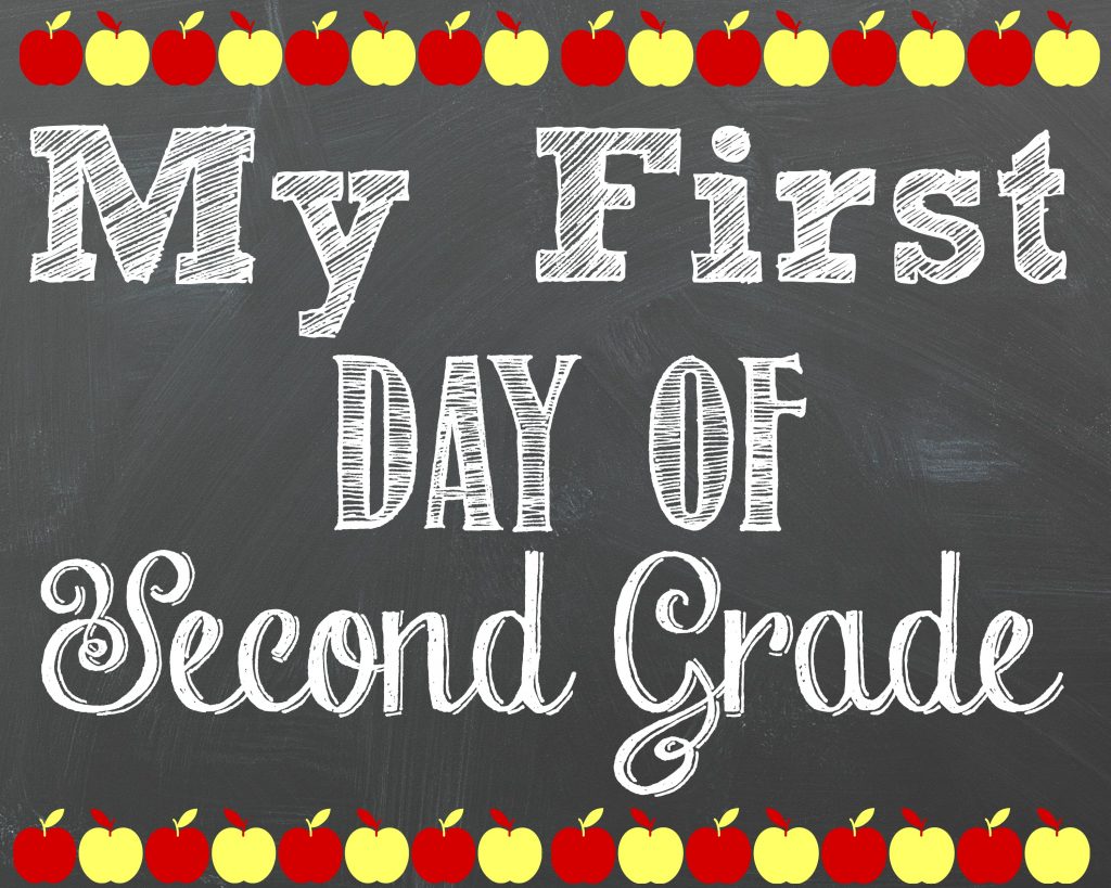 First Day of School Free Chalkboard Printables