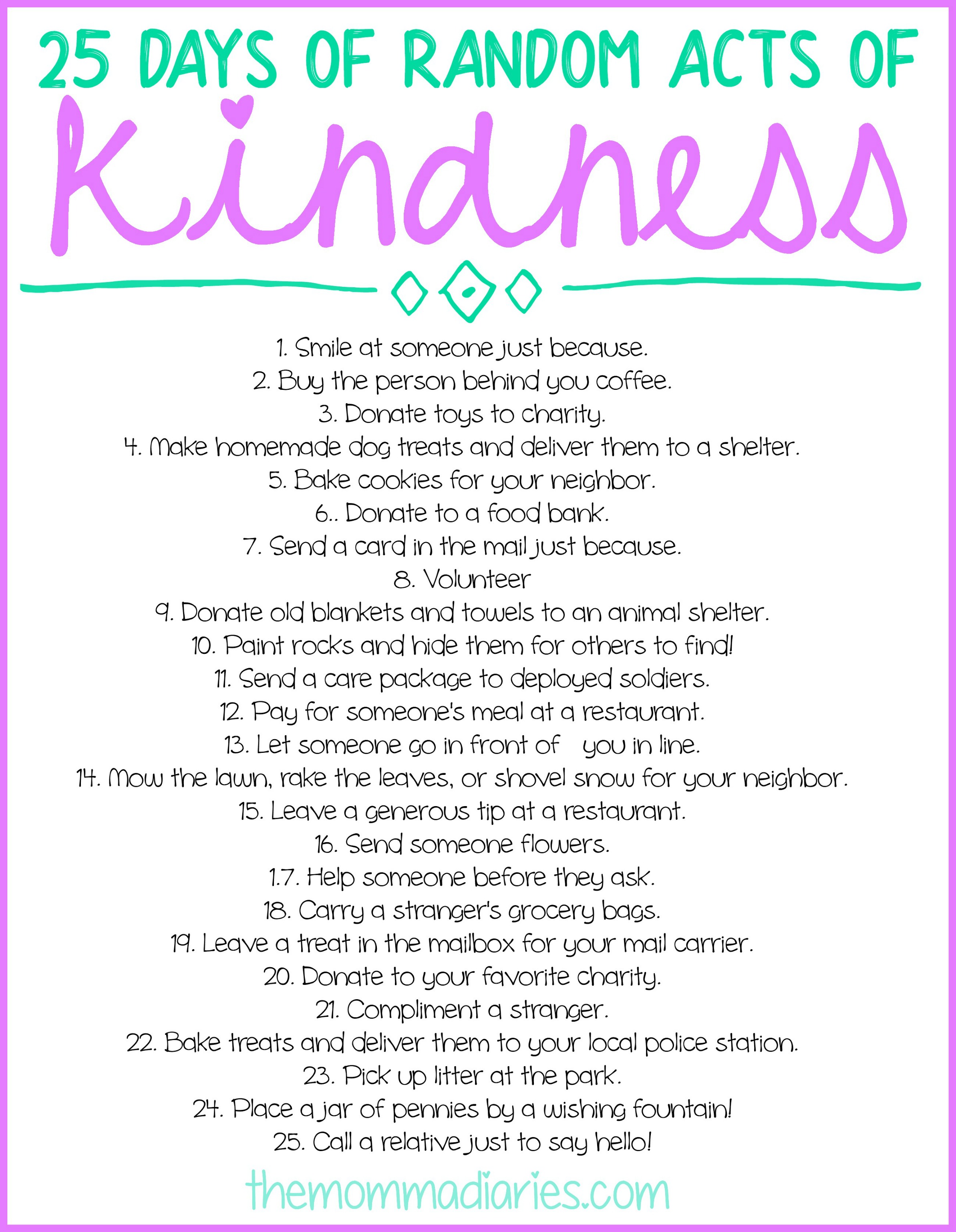 Random Acts of Kindness, Random Acts of Kindness Ideas, Random Acts of Kindness for Kids