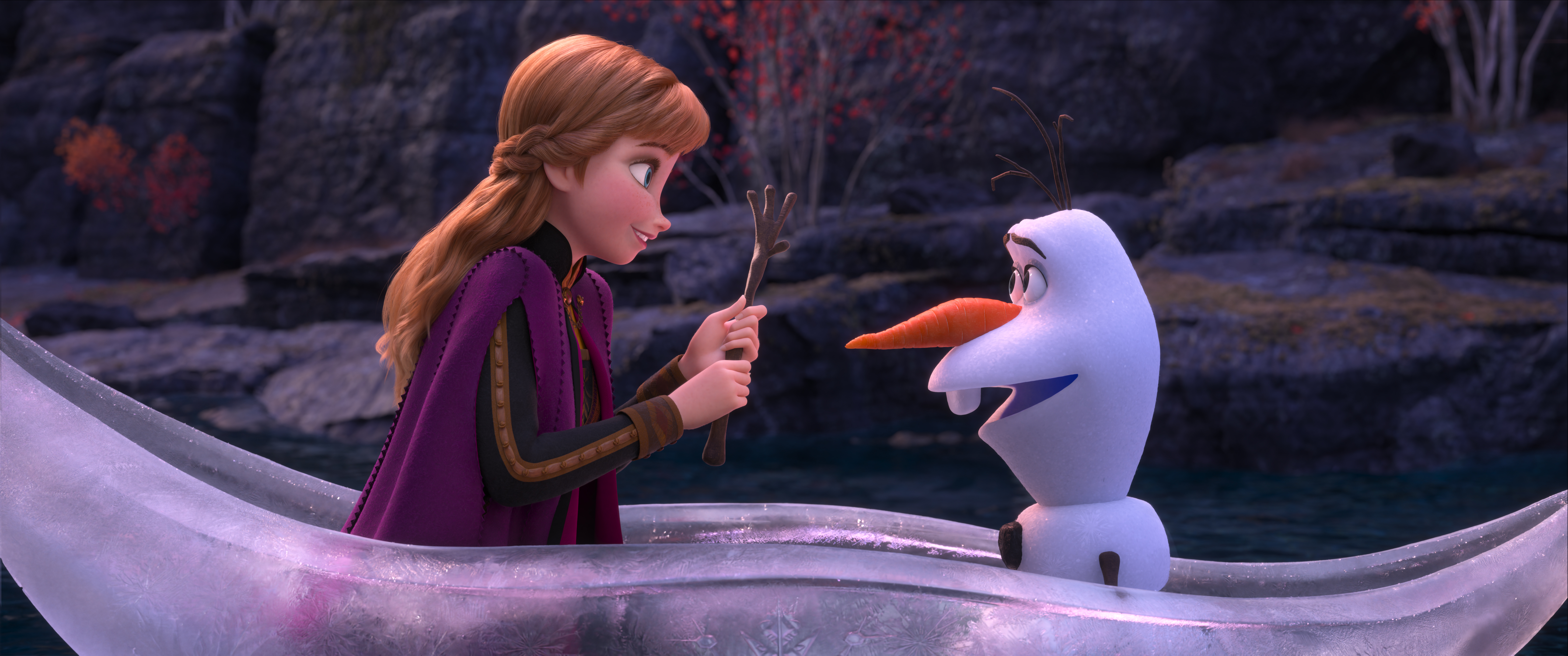 Anna and Olaf in Frozen 2